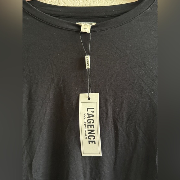 NWT - L'AGENCE Ressi Crewneck Tee Black SP - Picture 6 of 11